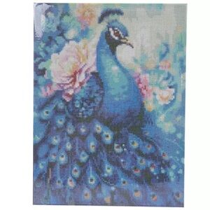 Viral Hobby Lobby Peacock Diamond Art Kit - Blue and Purple